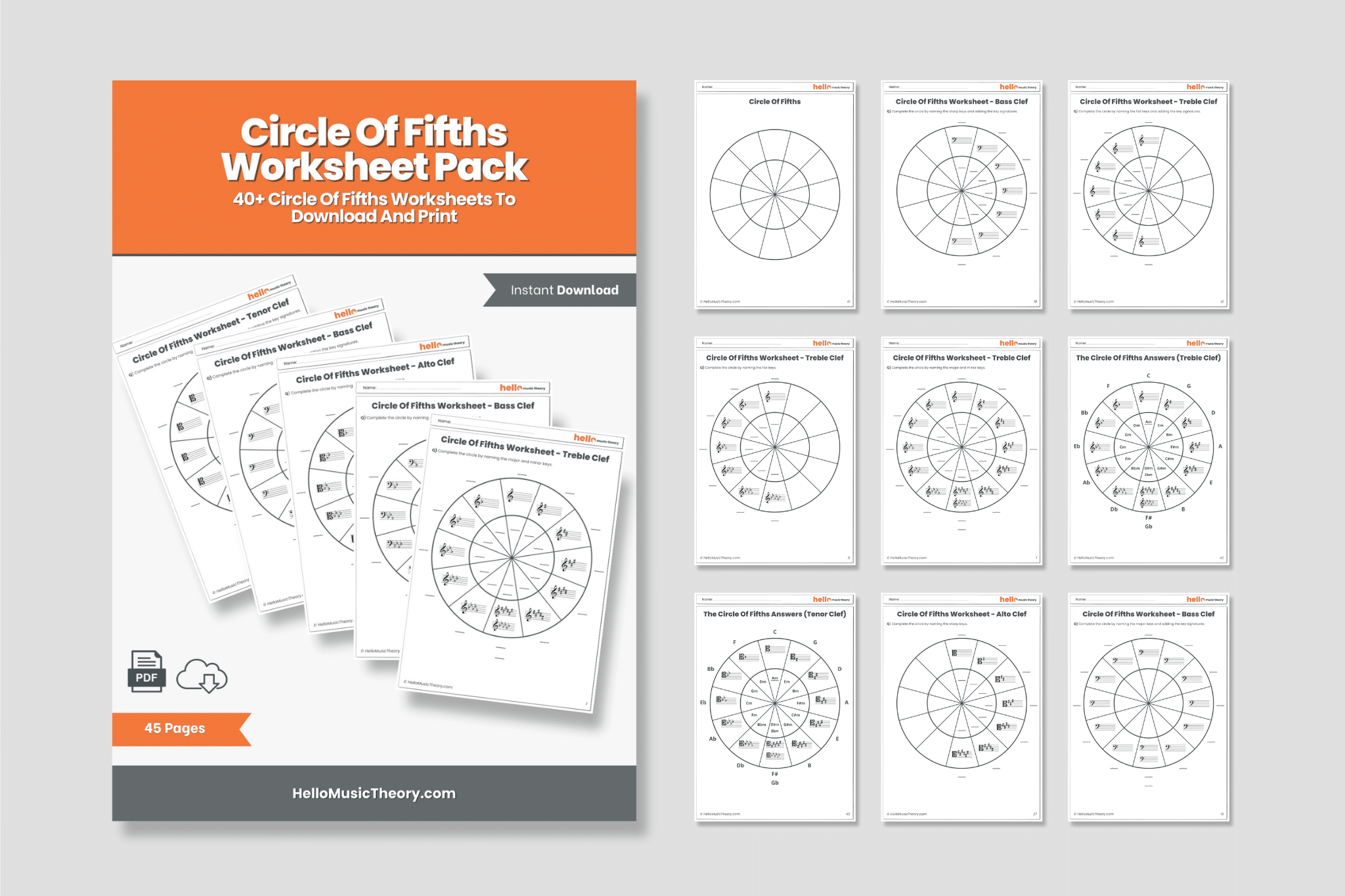 Circle of Fifths Worksheets